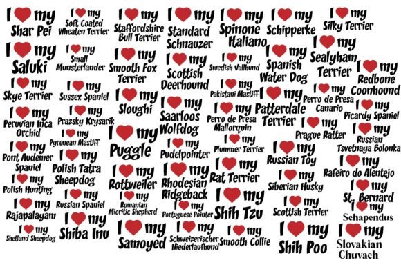 56 Dog Logo Vector I Love My Dog Text