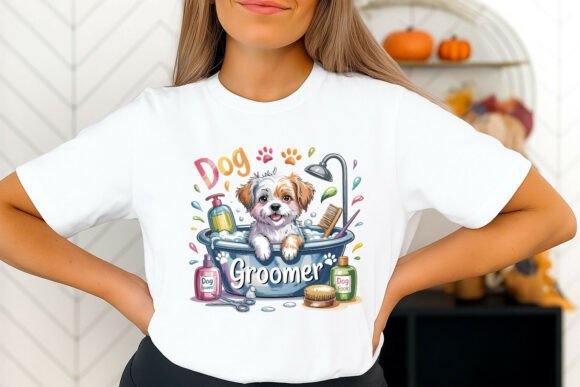 Dog Grooming Illustration Design