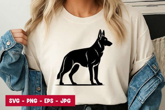 Dog Outline Black Silhouette SVG