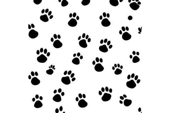 Dog Traces Silhouettes Seamless Pattern Review