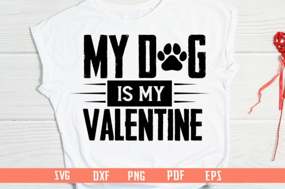 Dog Valentine Print SVG PNG