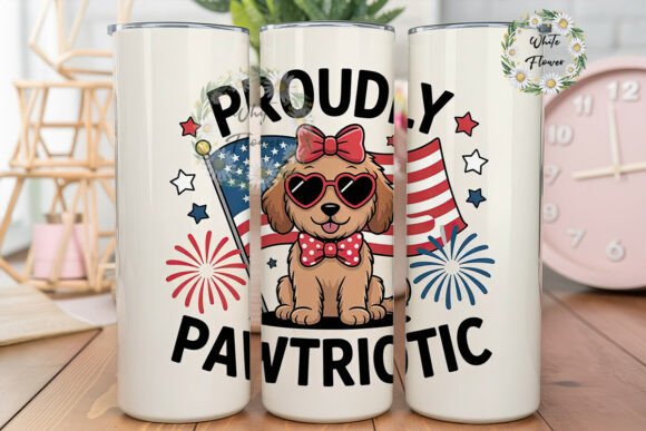 Patriotic Doodle Dog Tumbler Design Review
