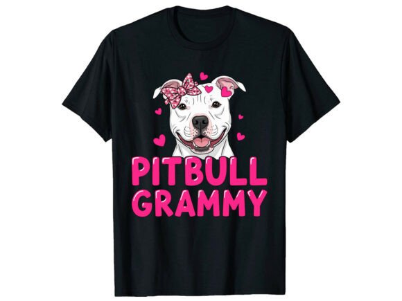 Pitbull Dog Gammy T-Shirt Svg