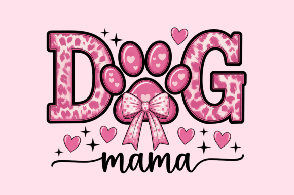Retro Valentine's Day Dog Mama PNG Review