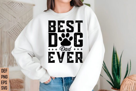 Vintage Best Dog Dad Ever Png