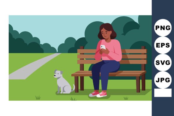 Woman Sitting on Park Bench Using Smartp: A Design Review